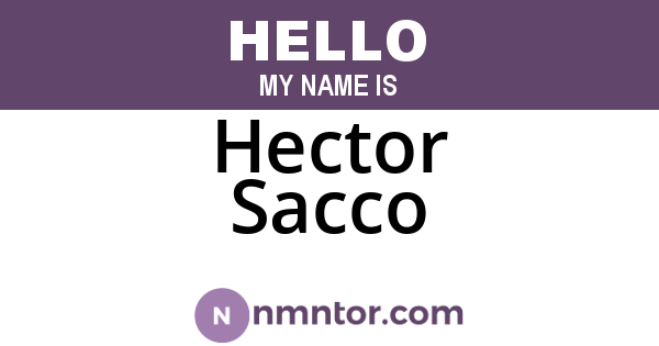 Hector Sacco