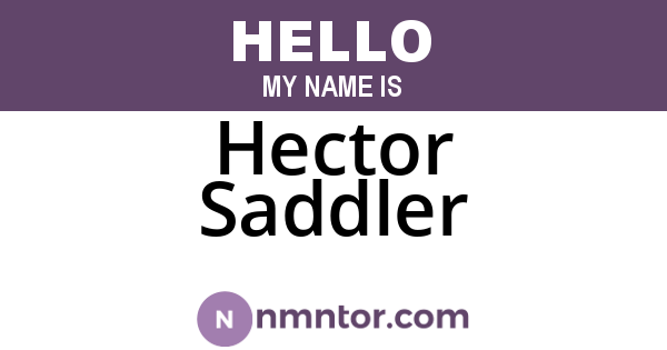 Hector Saddler