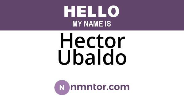 Hector Ubaldo