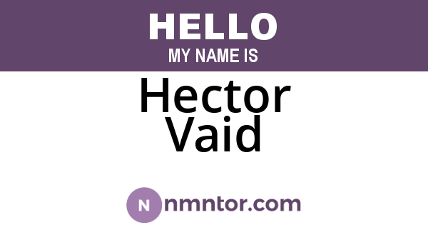 Hector Vaid
