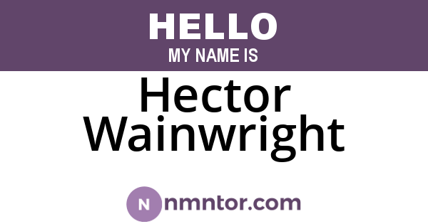 Hector Wainwright