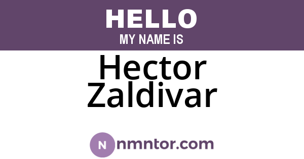 Hector Zaldivar