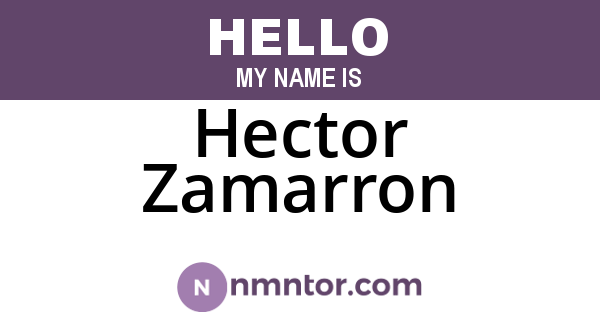 Hector Zamarron