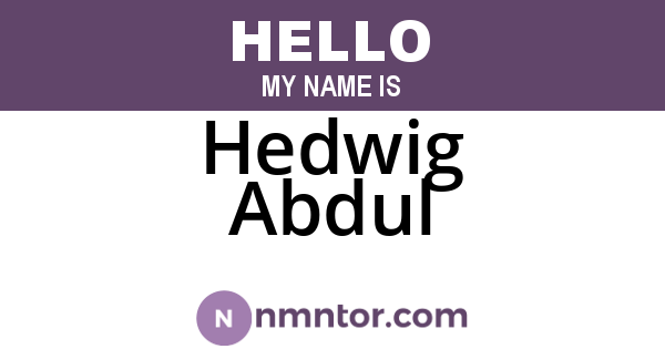 Hedwig Abdul