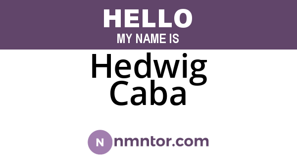Hedwig Caba