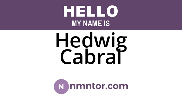 Hedwig Cabral