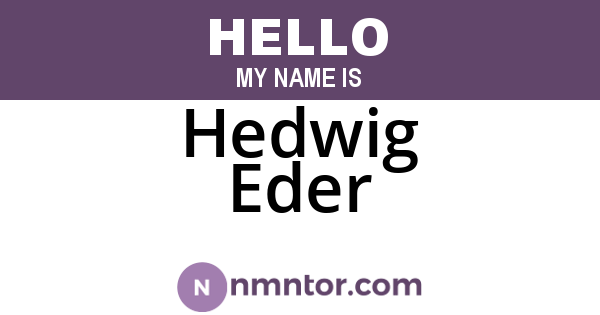 Hedwig Eder