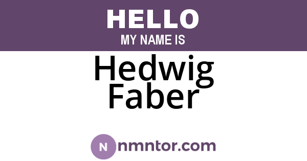 Hedwig Faber