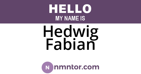 Hedwig Fabian