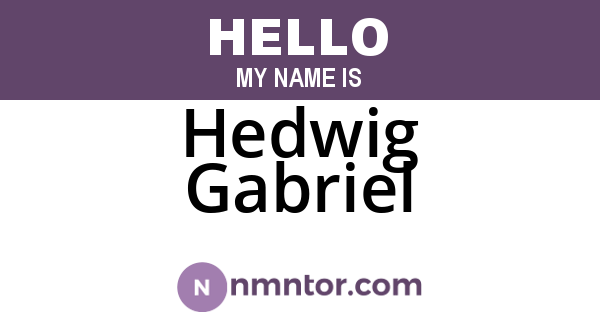 Hedwig Gabriel