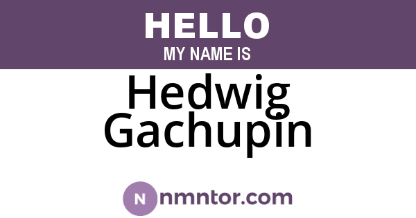 Hedwig Gachupin