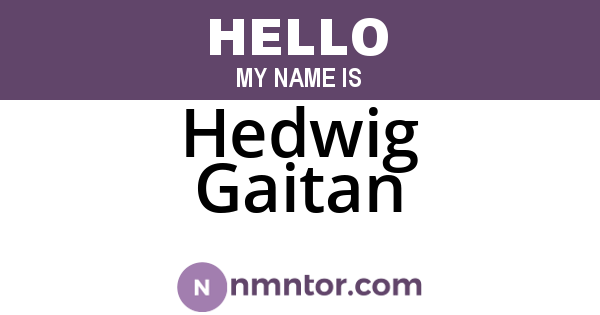 Hedwig Gaitan