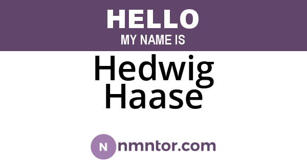 Hedwig Haase