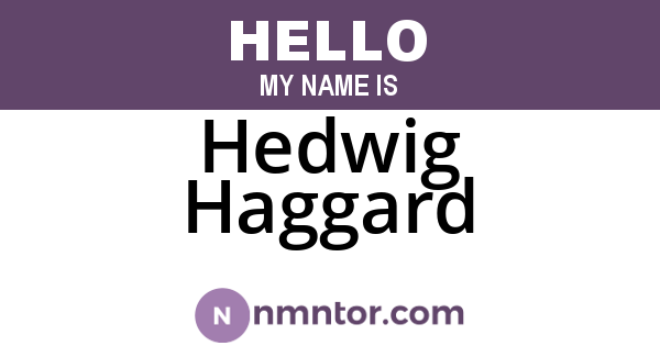 Hedwig Haggard