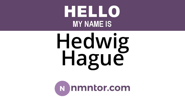 Hedwig Hague