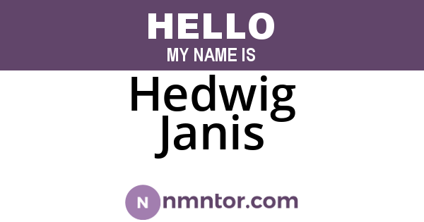 Hedwig Janis
