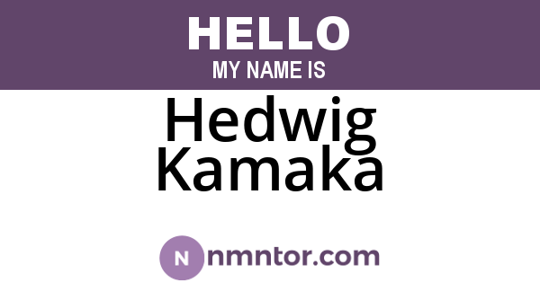 Hedwig Kamaka
