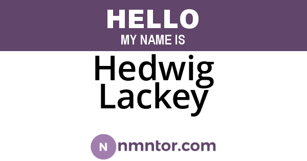 Hedwig Lackey