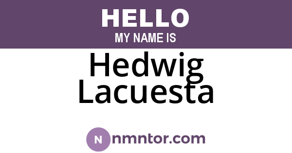 Hedwig Lacuesta