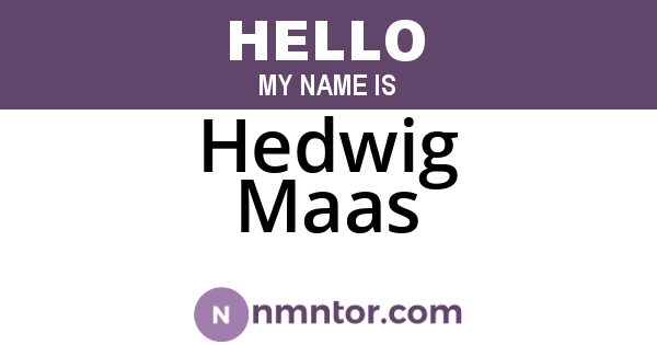 Hedwig Maas
