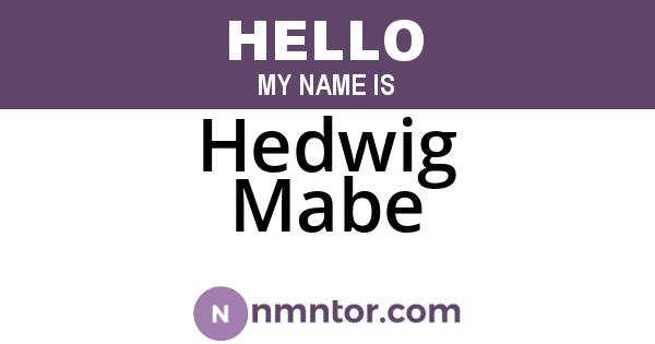 Hedwig Mabe