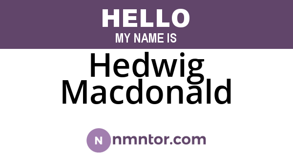 Hedwig Macdonald