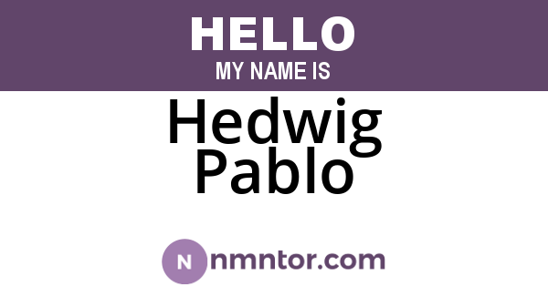 Hedwig Pablo