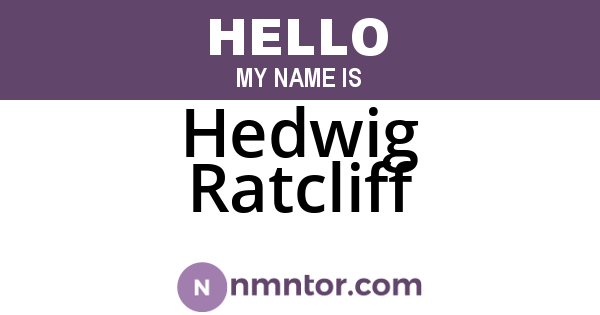 Hedwig Ratcliff
