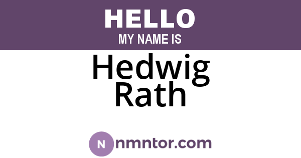 Hedwig Rath