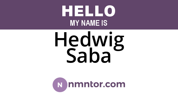 Hedwig Saba