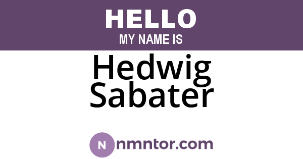 Hedwig Sabater