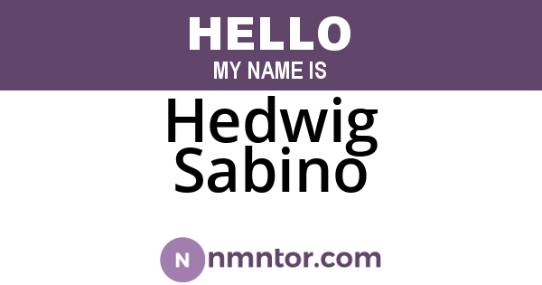 Hedwig Sabino