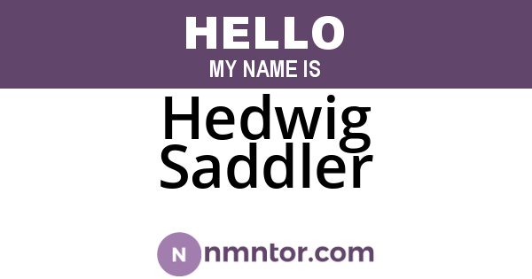 Hedwig Saddler