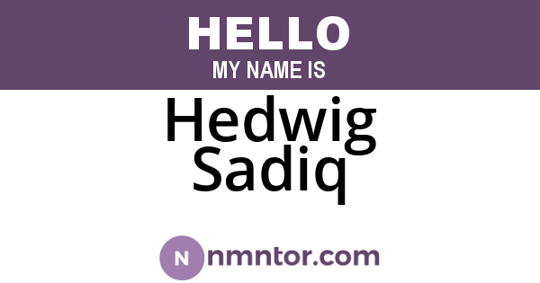 Hedwig Sadiq