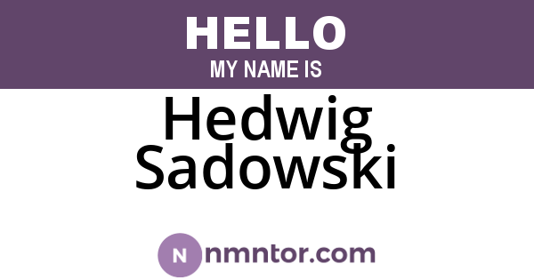 Hedwig Sadowski