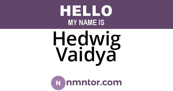 Hedwig Vaidya