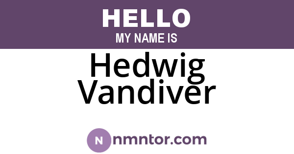 Hedwig Vandiver
