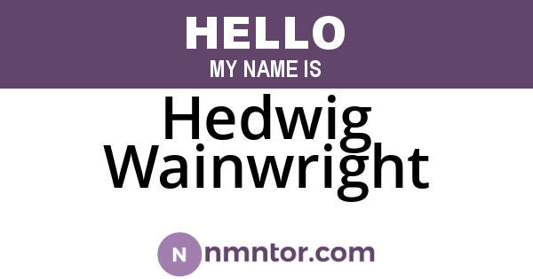 Hedwig Wainwright