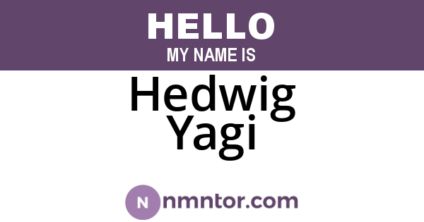 Hedwig Yagi