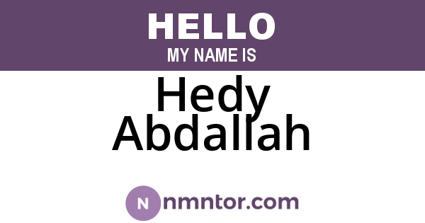 Hedy Abdallah