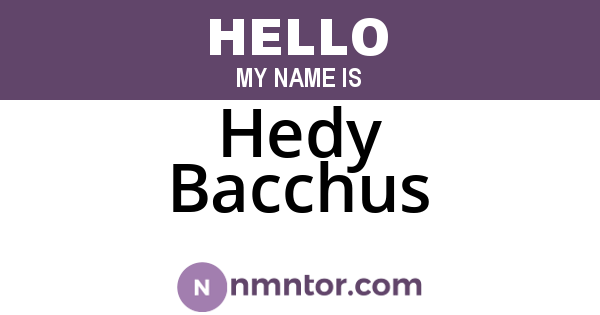 Hedy Bacchus