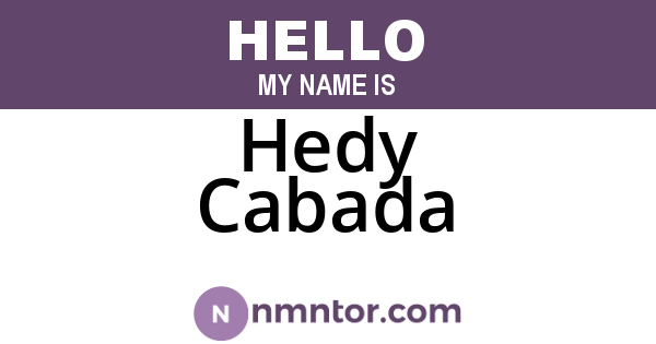 Hedy Cabada