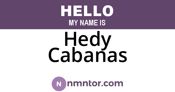 Hedy Cabanas