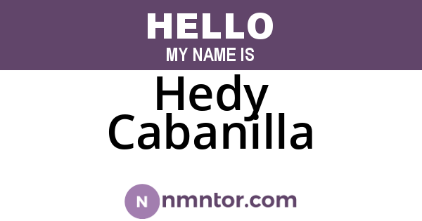 Hedy Cabanilla
