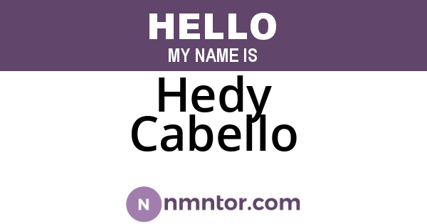 Hedy Cabello