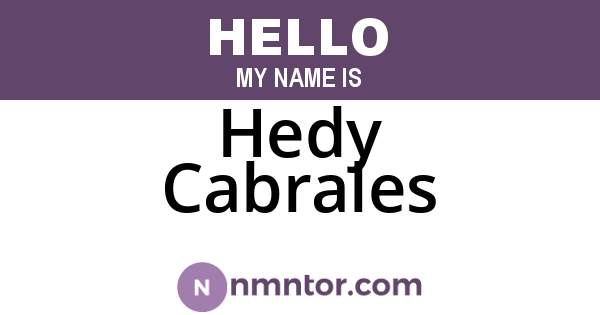 Hedy Cabrales