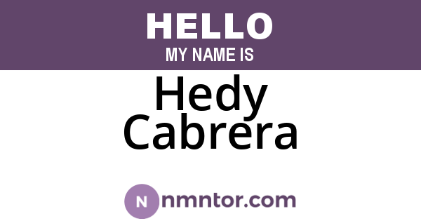 Hedy Cabrera