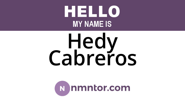 Hedy Cabreros