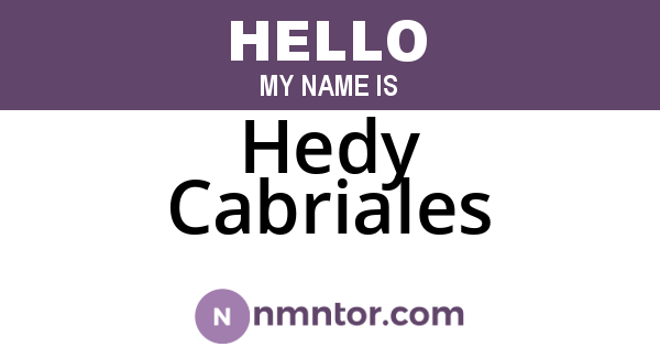 Hedy Cabriales