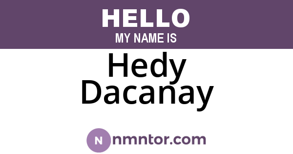 Hedy Dacanay